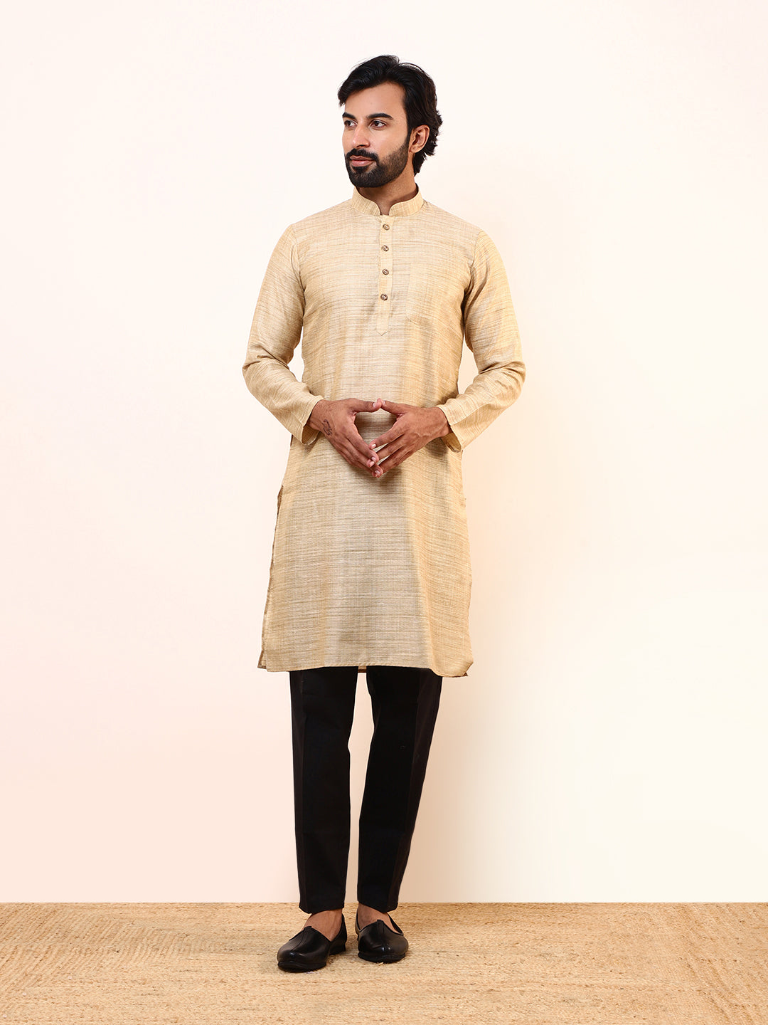 Classic Beige Khadi Men’s Kurta