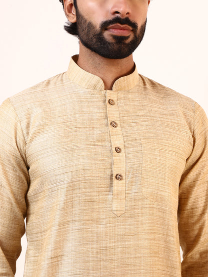 Classic Beige Khadi Men’s Kurta