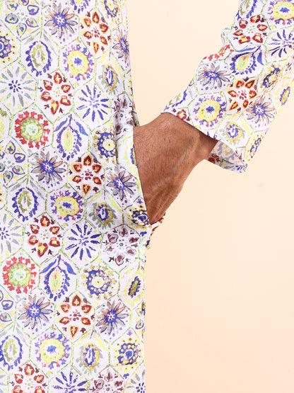 Joyful Colours Printed Men’s Kurta