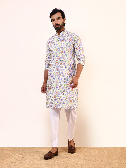 Joyful Colours Printed Men’s Kurta