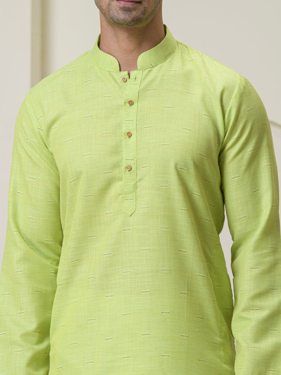 Mint Green Solid Men's Kurta