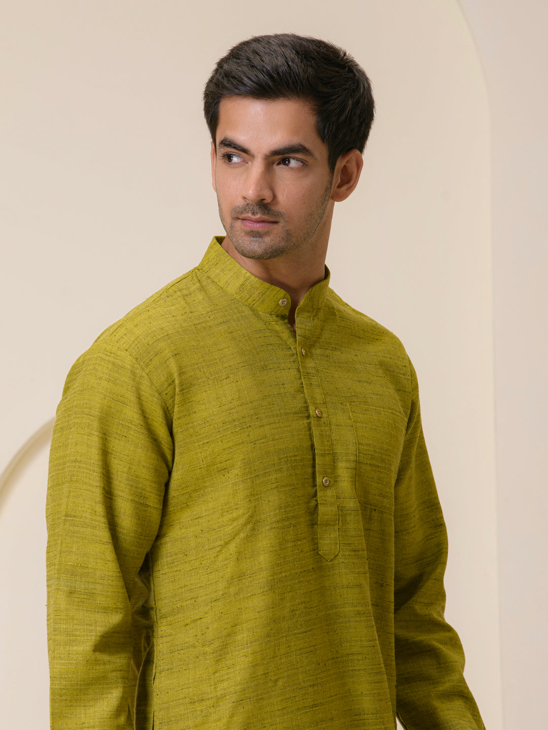 Olive Green Khadi Men’s Kurta