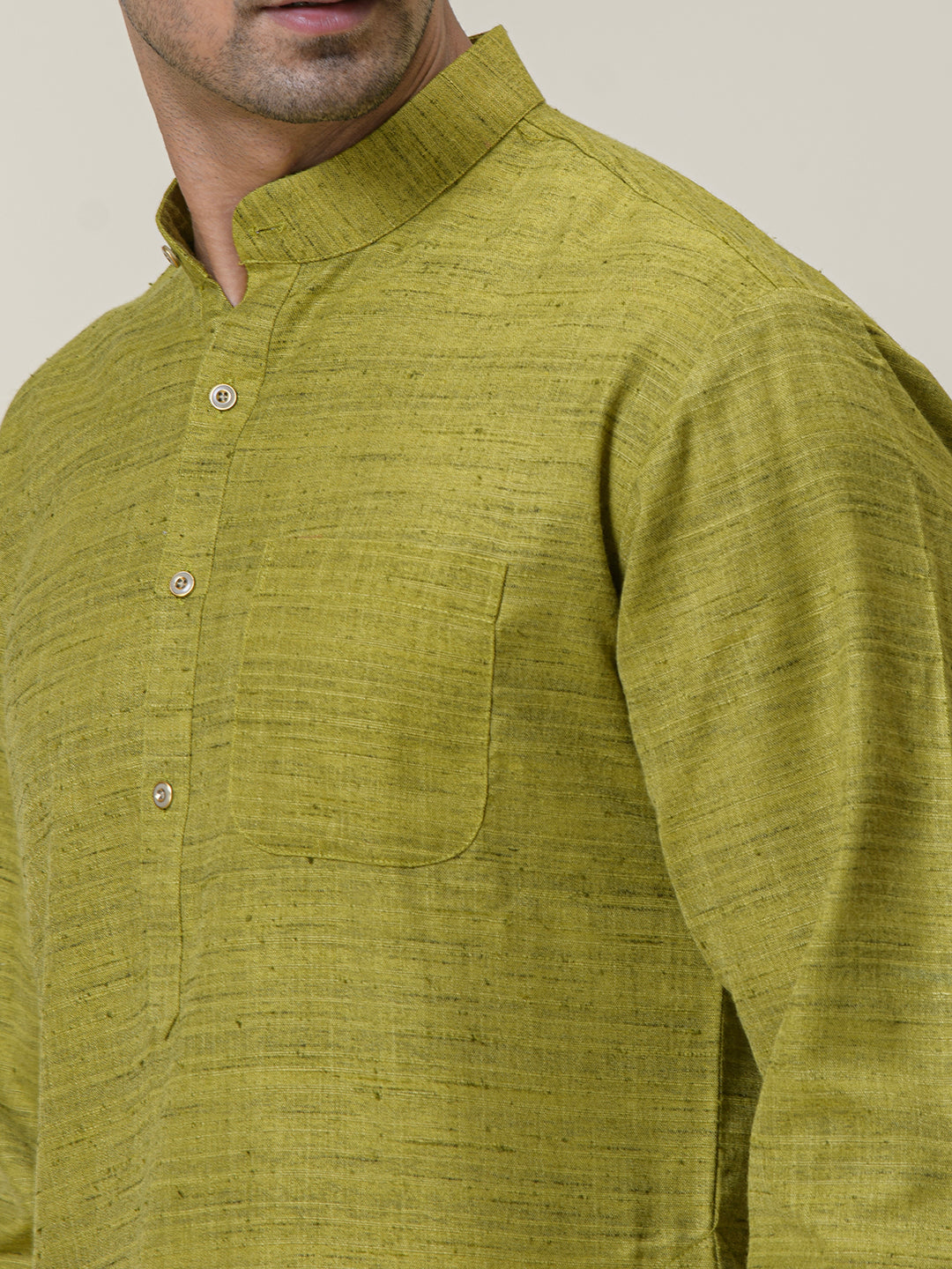 Olive Green Khadi Men’s Kurta