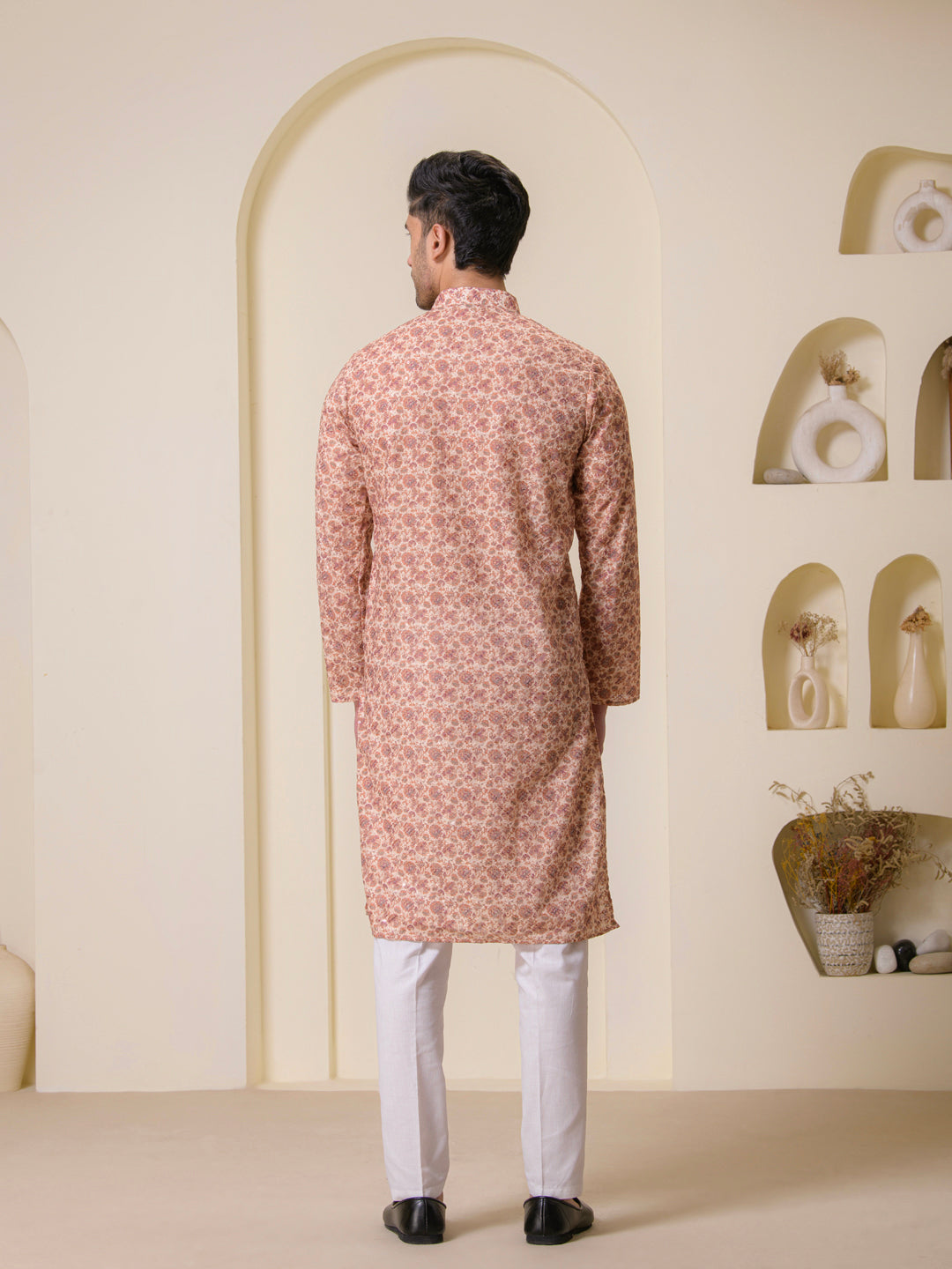 Blossom Brown Printed Men's Kurta