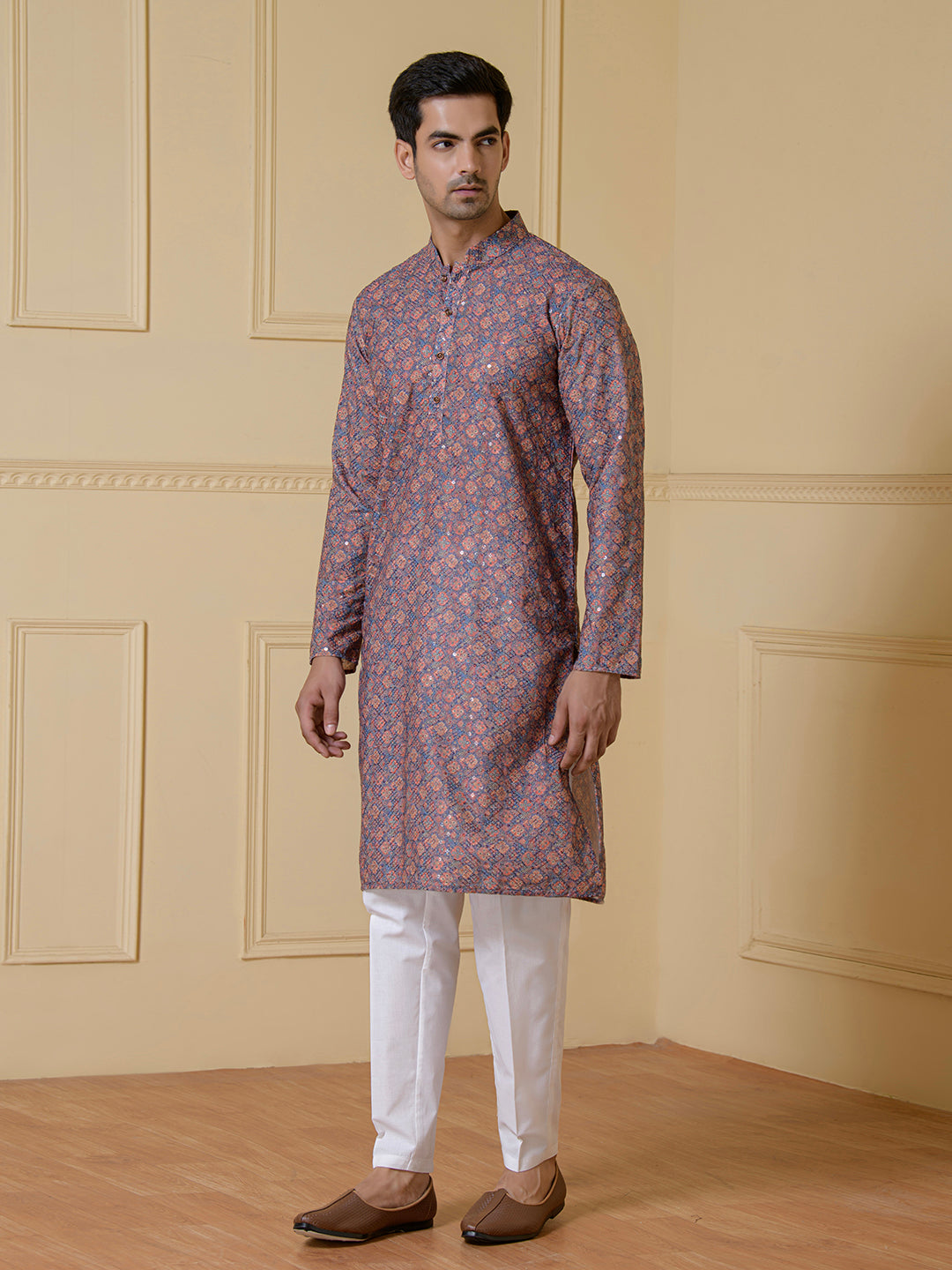 Elegant Tapestry Printed Men's Kurta