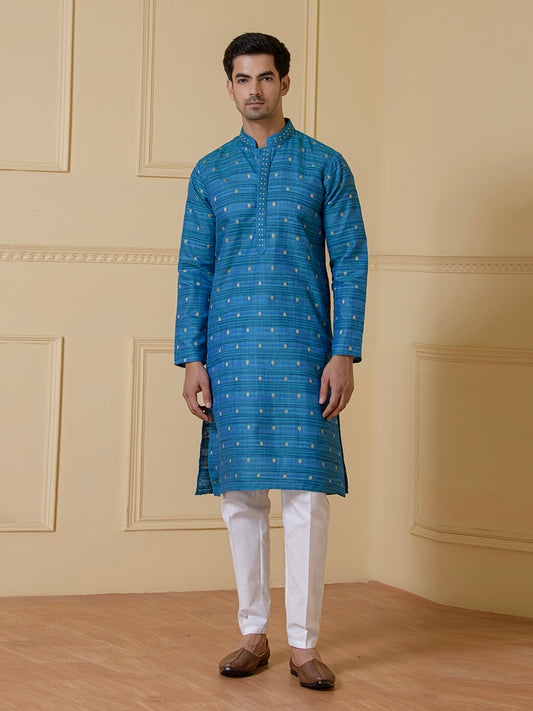 Ethereal Blue Traditional Men's Kurta