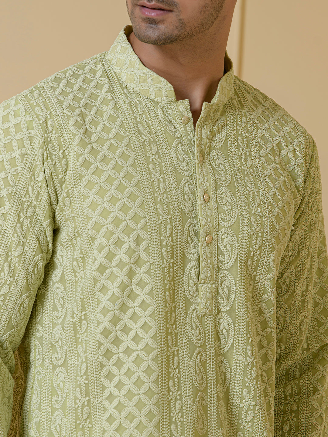 Minty Green Heritage Men's Kurta