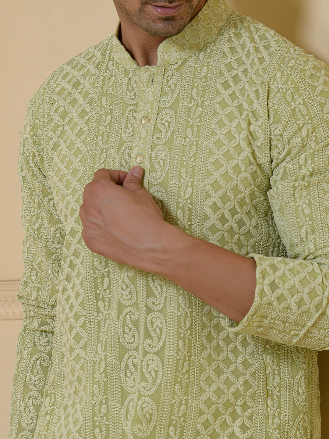 Minty Green Heritage Men's Kurta